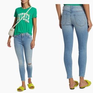 Mother

The Looker Mid-Rise Stretch Step-Hem Ankle Fray Jeans